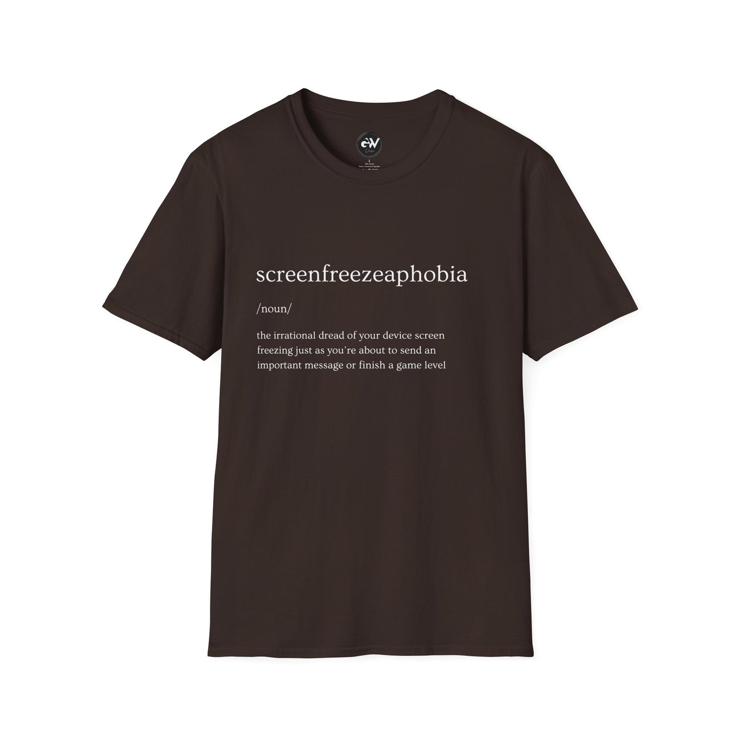 Funny Sreenfreezeaphobia T-Shirt, Screenfreeze Phobia Shirt, Humorous Graphic Tee, Anxiety Joke Top, Novelty Fearful Tshirt, Cool Cotton