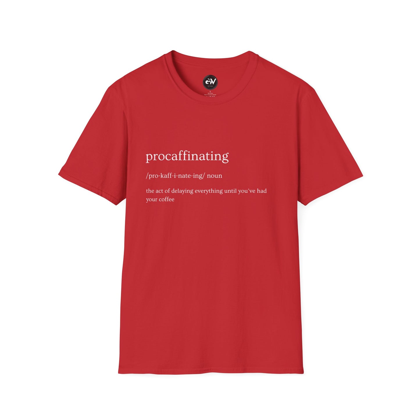 Funny Procaffinating T-Shirt, Coffee Lover Gift, Sarcastic Tee, Caffeine Addict Shirt, Humorous Graphic Top