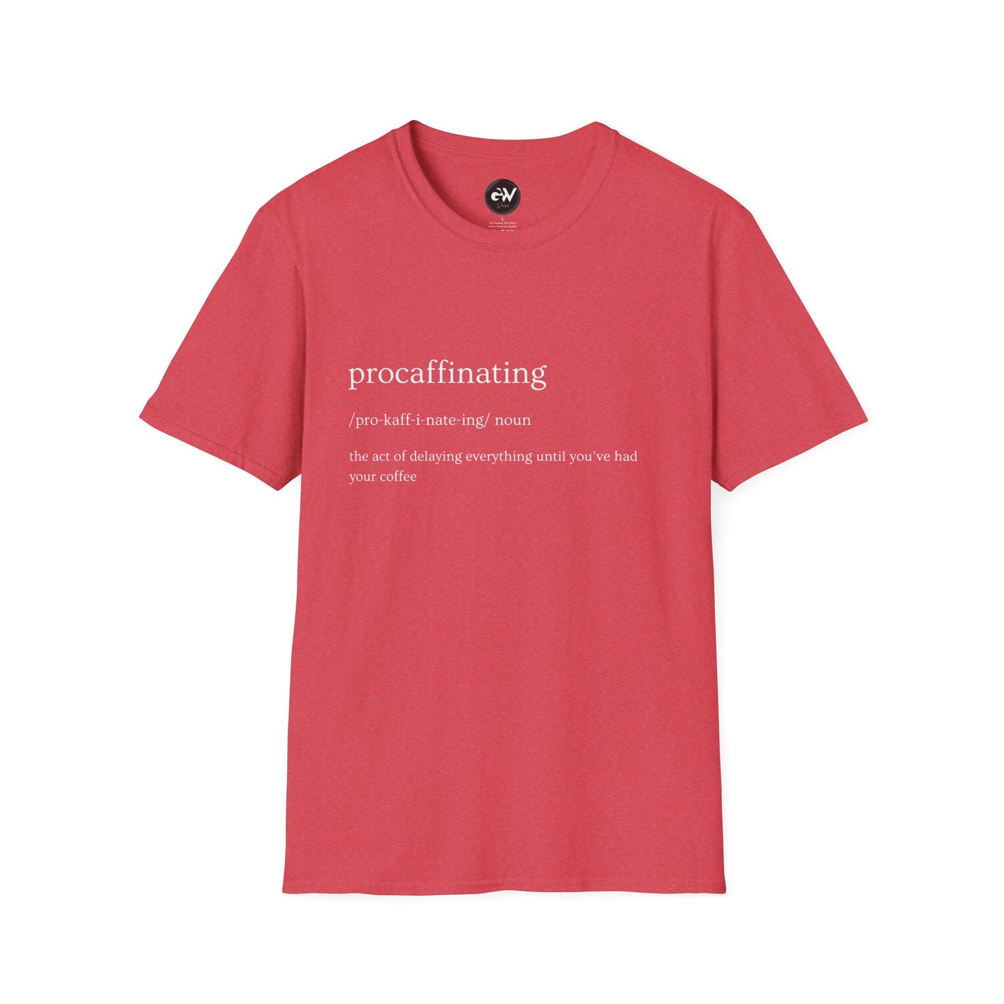 Funny Procaffinating T-Shirt, Coffee Lover Gift, Sarcastic Tee, Caffeine Addict Shirt, Humorous Graphic Top